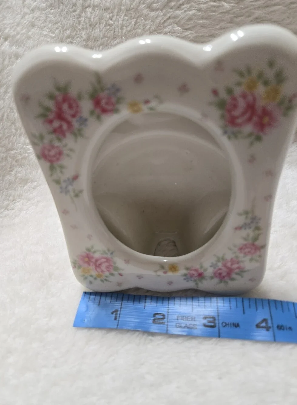 Vintage Ceramic Floral Small Japan Stamped Pictured Frame